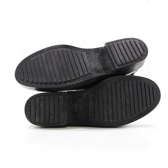 Coach Lori Black Rubber Knee High Waterproof Rain Boots - 9 - Picture 7 of 7